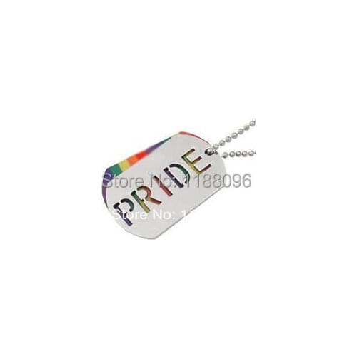 Gay Pride Rainbow Dog Tag Hot sales Rainbow Dog Tags low price Lesbian LGBT pride cut out dog tags