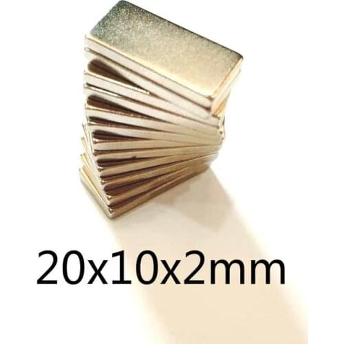 10/20/50Pcs 20x10x2 Neodymium Magnet 20mm x 10mm x 2 Super Powerful Strong Magnet