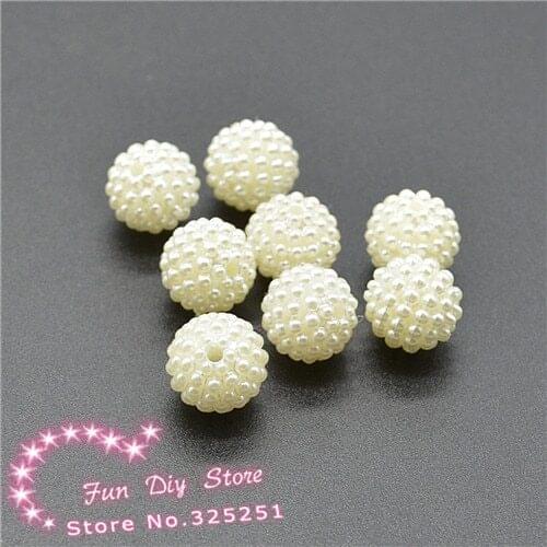 10mm 100pcs resin round pearl beads fashion DIY garment beads accessories