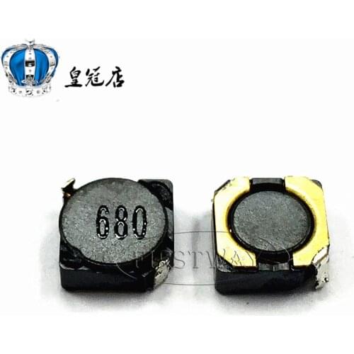 10pcs/SMD power inductors 3.8*3.8*1.8MM 3D18 68UH 0.3A word:680 4*4*2MM PS3D18-680MT Shielding inductance