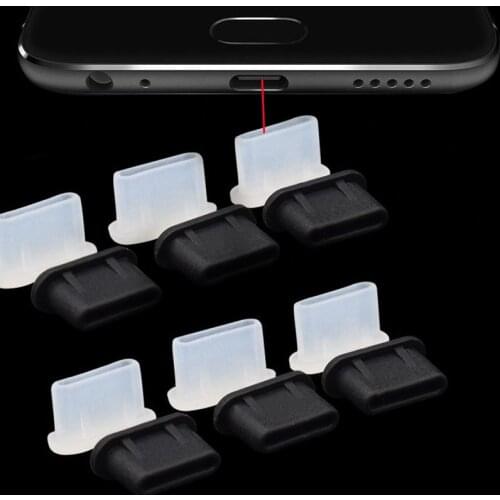 1000pcs Silicone USB type-c charge port dust plug Anti Dust Interface protector For Samsung Huawei For Xiaomi USB Charging