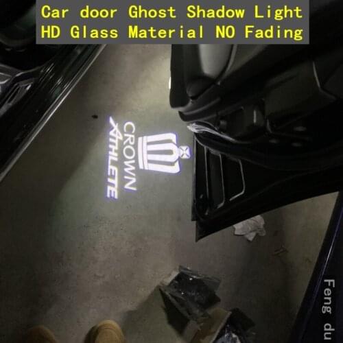 2pcs Logo For Crown 12 13 14 Generatie LED Car Door Light Projector Ghost Shadow Light Welcome Light Courtesy Light Atmosphere