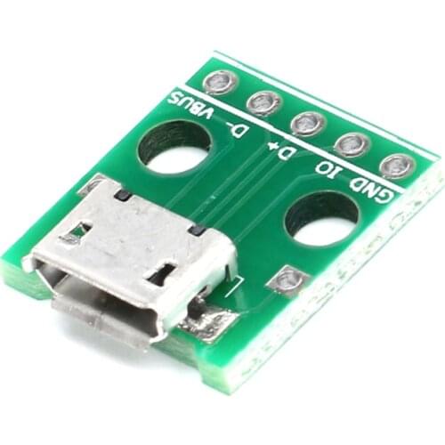 5/10/20pcs Micro USB To DIP Module Adapter 5pin Female Connector 5-Pin Pinboard B Type PCB 2.54 MM Board Panel Female