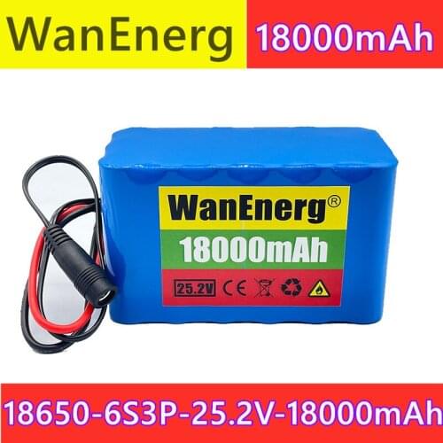 6s3p 24V 18ah 18650 battery lithium battery 25.2v 18000mah electric bicycle moped / electric / lithium ion battery pack