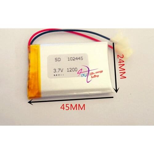 Size 102445 3.7V 1200mah tablet battery with Protection Board For GPS Bluetooth Digital Products Fre