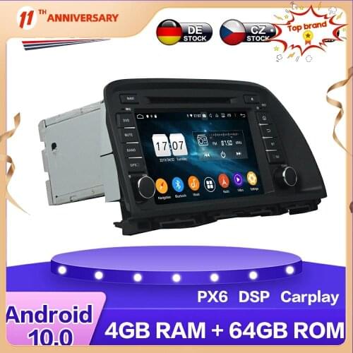 Android 10 PX6 Car Multimedia DVD Player 4+64GB For MAZDA CX-5 2013 - 2015 Auto GPS Navigation Stereo radio Headunit DSP Carplay