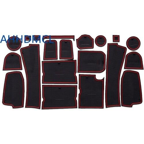 Car Anti-Dirty Pad Door Groove Gate Slot Cup Armrest Storage Pad Anti-Slip Mat For Ford Edge 2015 2016 2017 2018