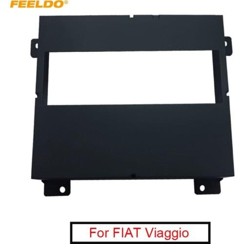 FEELDO Car One DIN CD Radio Fascia Frame for FIAT Viaggio 2012 Stereo Plate Face Panel Frame Dashboard Installation Trim Kit