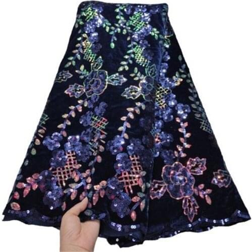 Black African Lace Fabric 2021 High Quality Sequins Ghana Lace Material For Nigerian Evening Party Sewing Purple
