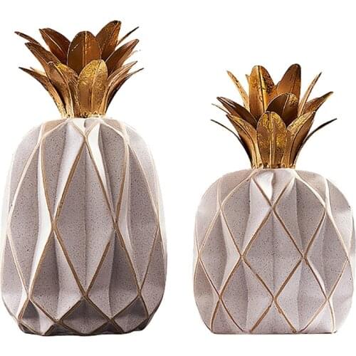 Pineapple Style Shaped Resin Decorative Crafts Living Room Desktop Home Decor Accessories Art Gift