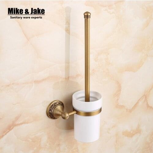 Bathroom brass antique bathroom toilet brush holder suits Archaize toilet holder Bathroom hardware accessories Toilet brush