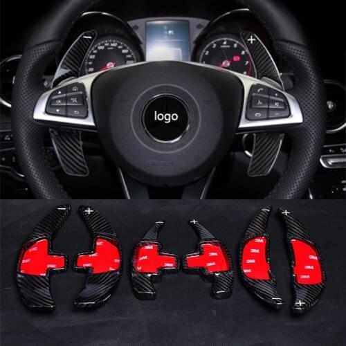 For Mercedes Benz AMG A45 C63 CLA45 GLE GLA CLS GLS W205 W213 Car Steering Wheel Paddle Shift Extension Shifters DSG Car Sticker