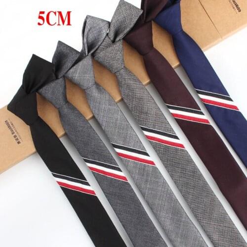 2019 New High Quality Mens Classic Striped 6cm Slim WIne Red Neck Tie Formal Business Meeting Neck Tie for Men with Gift Box
