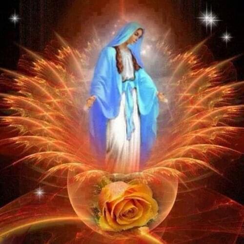 Resin Products Diy Diamond Painting Diamond Mosaic Beadwork Embroidery Gift Making Tools Diamond Pattern Flower our lady DW065