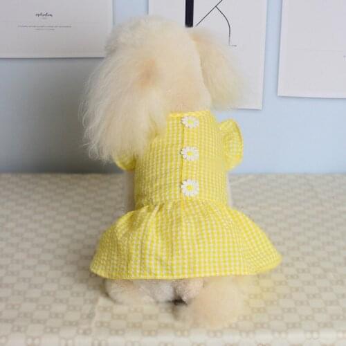 Summer Daisy Dress Dog Clothes Sweet Daisy Clothes For Dogs Dresses Puppy Cat Shirt Skirt Princess #2