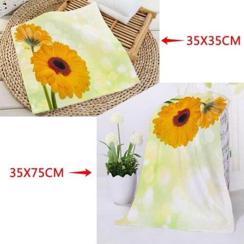 Custom Gerberas Closeup Towels Microfiber Travel Fabric Quick Drying Printing Absorbent Wearable Towel Beach Hair Towels