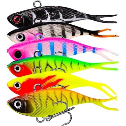 Fishing Lure Soft Bait 6.8cm 9g Made by Silicone High Simulation Quality Forked Tail Freshwater Saltwater Bass Trout Pike