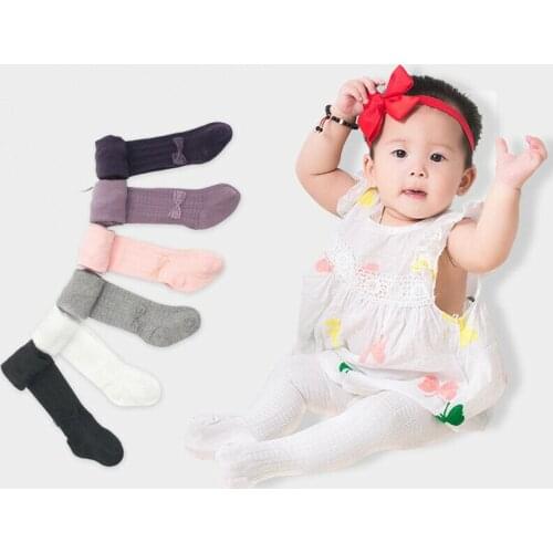 Pudcoco Bow Fashion Baby Girl Solid Soft Cotton Autumn Winter Warm Tights Elastic Cable Cute Stocking Pantyhose Pants Kids 1-6Y