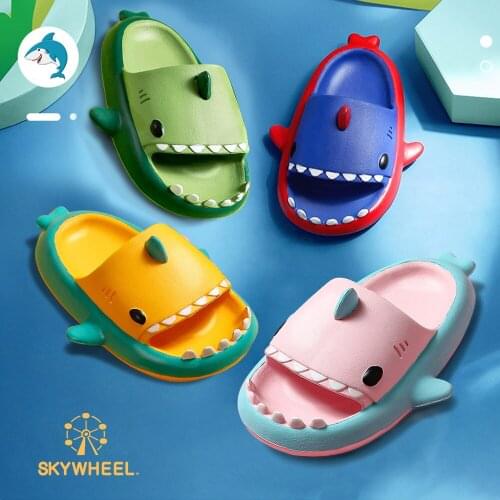 Kids Shark Sandal Girls Boys Slide Lightweight Garden Slip On Shoes Pool Summer Beach Pool Shower Slippers For Children