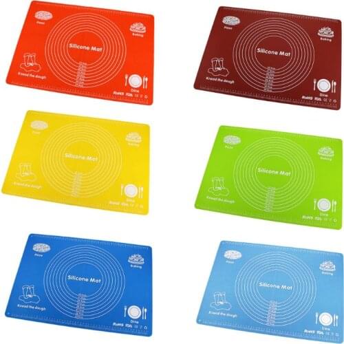 Silicone Baking Mat with Measurements Non-Stick Pastry Mat for Rolling Dough Pad Non-Slip Heat Resistant