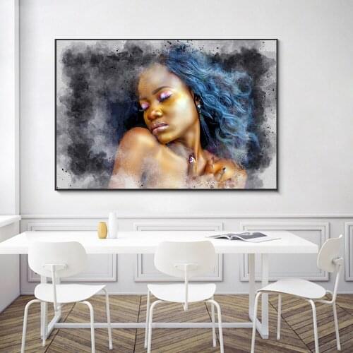 Modern Portrait Canvas Art Painting Watercolor High Definition Photography Portrait Portrait Frameless Art Poster Print Art Wall