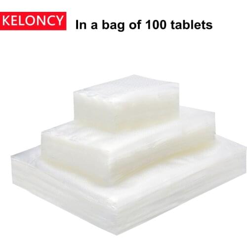 KELONCY 100pcs/lot Kitchen Vacuum Bags for Food Vacuum Sealer Packing Machine Food Storage Bag BPA-Free Kitchen Accessories