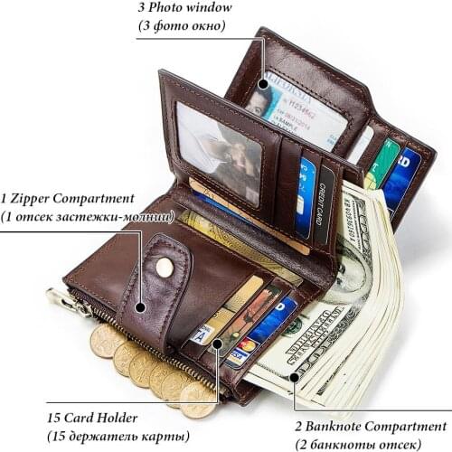 High End Mens Wallet RFID Leather Intelligent Bluetooth Anti Loss and Anti Theft Multi-functional Zero Wallet Mobile Phone Bag