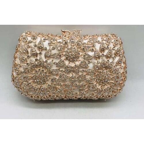 Metal Blue Rhinestone Gemstone Handbags Luxury Women Crystal clutches Bags Designer New Female Diamond Party clutch Purse bag