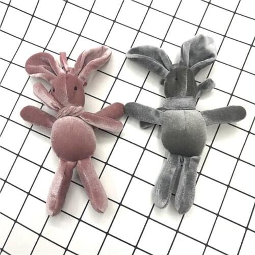 10Pcs/Lot Mini rabbit Stuffed Plush Toys 18cm Small rabbit Stuffed Toys pelucia Pendant Kids Birthday Gift Party DecorGMR006