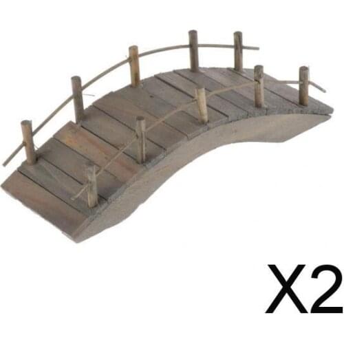 2x1/12 Dollhouse Miniature Arch Bridge Model for Fairy Garden Accessory Large