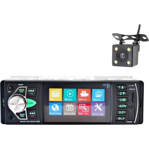 4.1" HD Car Stereo Radio MP5 Player 4 * 50W luetooth USB TF FM DVR input With Backup AV plug car accessries