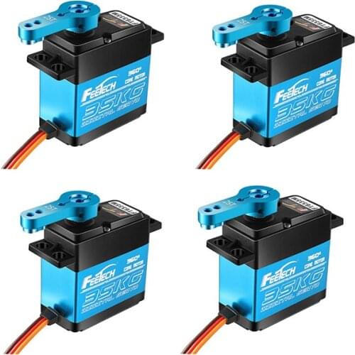 4PCS FT6325M FT6335M Digital Servo 7.4V 25kg.cm /35kg.cm 360 Degree Magnetic Steel Gear RC Servo For RC Cars Plane Quadcopter
