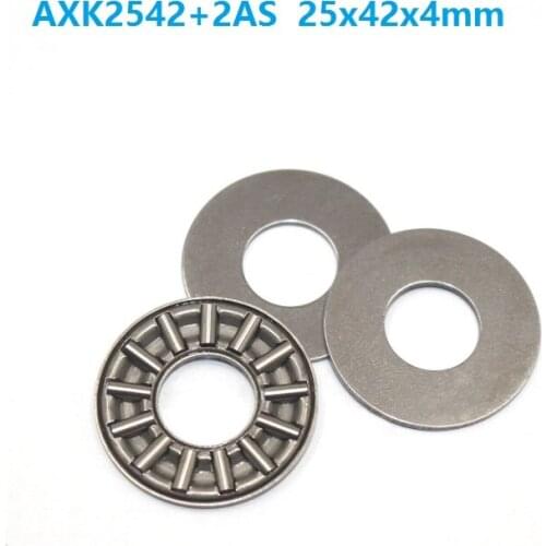 50pcs/lot AXK2542+2AS Plane Thrust Need Roller Bearing 25x42x4mm needle roller cage assemblies 25*42*4mm