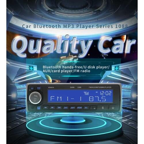 MLOVELIN One Din Car MP3 Player Radio AUX-IN MP3 Music Player FM Radio USB Auto Stereo In-dash Steering Wheel Control BT