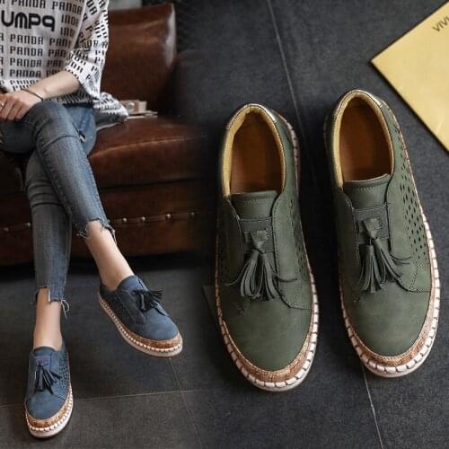 Large Size Casual Shoes with A Set of Feet Female A Pedal Flat Lazy Shoes Stitching Tassel Low To Help Womens Shoes