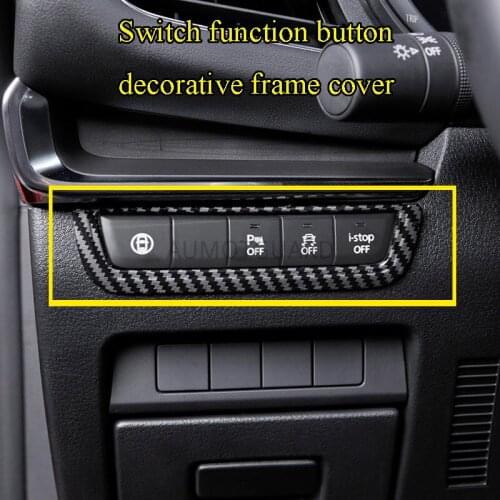 For Mazda3 Mazda 3 Axela 2019 2020 Car Switch function button decorative frame cover molding sticker car decoration accessories