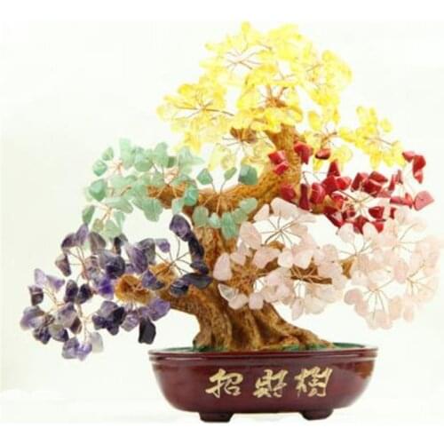 Gem Tree Multi Color Gemstone Tree Wire Wrapped Tree Feng Shui Good Luck Money