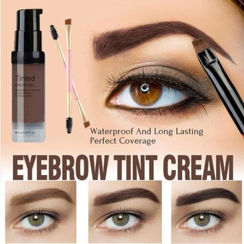 2021 Makeup Eyebrow Gel Waterproof Long Lasting Tint Makeup Brush Set Brown Enhancer Eye Brow Wax Dye Cream Paint Cosmetics
