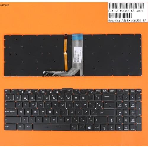 Spanish SP New Replacement PC Gaming Keyboard For MSI GT72 GS60 GS70 WS60 GE72 GE62 / Crystal Key Colorful Backlit