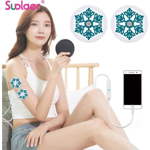 NEW Portable Mobile Phone Massager Electric TENS Therapy Body Muscle Stimulator Massager EMS Digital Therapy Machine 6 Modes