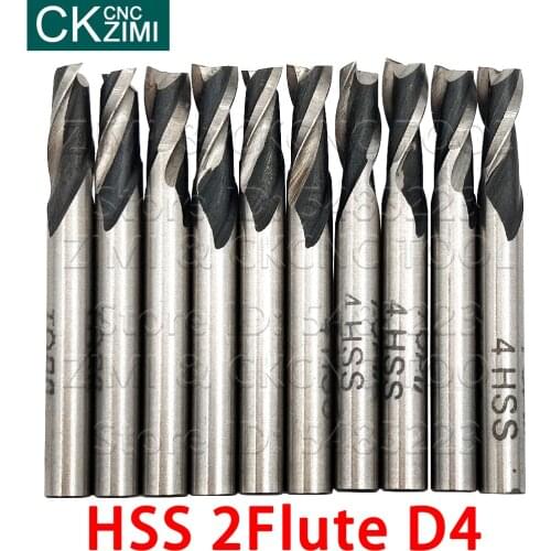 M4 4mm 10mm 36mm HSS Straight shank keyway end mill high speed steel For Metalworking Keyway Tools Tungsten Carbide Cutter Tools