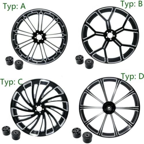 Motorcycle 30'' X 3.5'' Front Wheel Rim Dual Disc Wheel Hub Fit For Harley Touring 2008-2021