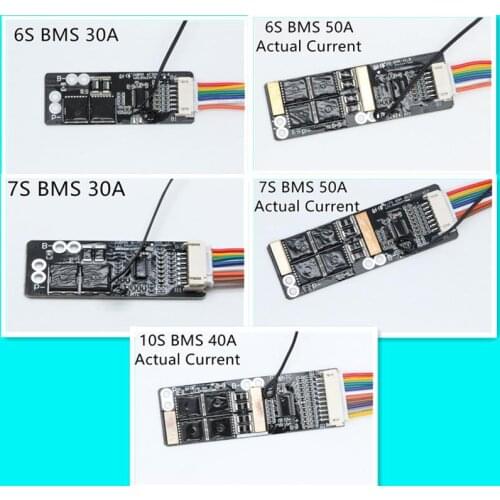 BMS Board with NTC 6S 7S 10S 30A 40A 50A for 3.7V Ternary Lithium Battery Pr/BMS otection Board/BMS 7S 6S 10S Board