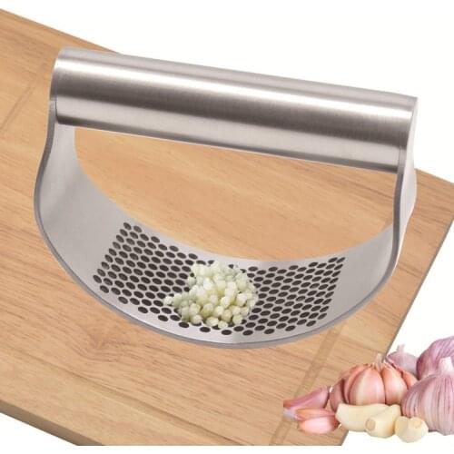 100% Stainless Steel Garlic Press Rocker Garlic Rocker Crusher Garlic Chopper Mincer Press Kitchen Garlic Masher Kitchen Tools