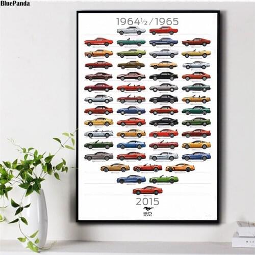 Mustang Cars Canvas Prints Picture Office Paintings For Living Room Poster On The Wall Home Boy Children Bedroom Decor