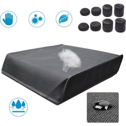 Dustproof WaterProof Horizontal Dust Prevent Cover Protector For Playstation 4 PS4 Console Precision Cut Cable Port & 8pcs Caps