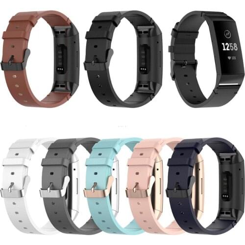 Genuine Leather Wrist Band Strap For Fitbit charge 4 / charge 3 SE Smart Watches High quality WATCH band Multicolor