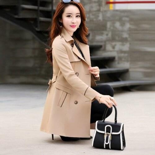 Unimmye Women's Double Breasted Trench Coats