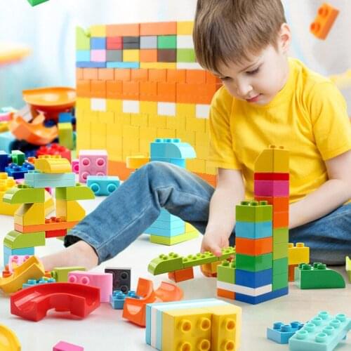 50-100pcs Childrens Building Block Sets for Kids Assembly Puzzle Toys 2 Styles Large Bulk Foundation Building Block Sets
