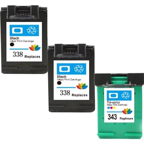 Remanufactured Ink Cartridges For HP 338 343 Deskjet 460c 5740 5745 6520 6540 6620 6840 9800 6200 6210 5480 Printer